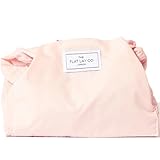 The Flat Lay Makeup Bag - Travel Organiser for Cosmetics, Eyeshadow, Brushes, Lipstick & Tools - Drawstring Bag Storage for Skin Care & Toiletries with Brush Holder & Large Pockets- Blush Pink