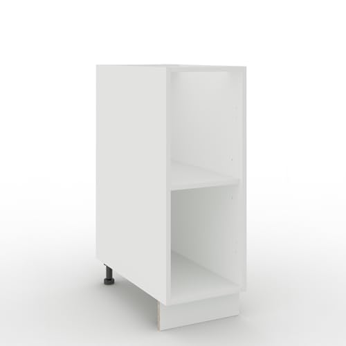 JD Greta Adjustable Kitchen Base Unit Carcass - 300mm - Kitchen Cabinet Carcass - White Matt