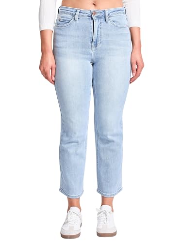 YMI Women's Luxe High Rise Vintage Stretch Straight Leg Jeans, P027160