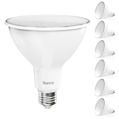 Sunco 6 Pack Outdoor Flood Light Bulb LED PAR38,...
