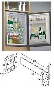 INTEGRATED APPLIANCE FRIDGE DOOR SLIDE FIXING KITCHEN UNIT DOOR (SUKI)