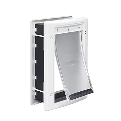PetSafe Never Rust Dog and Cat Door, Small, for Pets Up to 15 lb, Paintable, Easy DIY Installation, Closing Panel Included, Install in Interior and Exterior Doors or Walls, Durable, Adjustable Flap