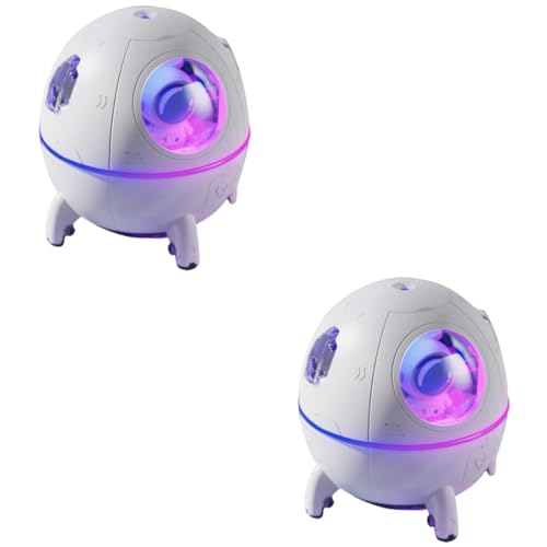 Ciieeo 2 Piezas Humidificador De Luces De Colores Humidificador Para Habitación De Niños Elementos Esenciales Del Dormitorio Humidificador De Aire Abdominales Cápsula Espacial Familiar