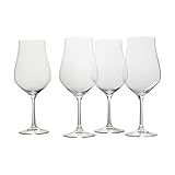 Mikasa Grace Set of 4 Bordeaux Red Wine Glasses, 22-Ounce