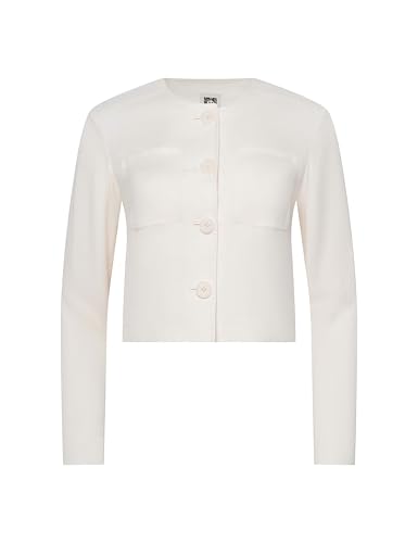 Anne Klein Women's Linen Button Front Jacket W Patch Pocket