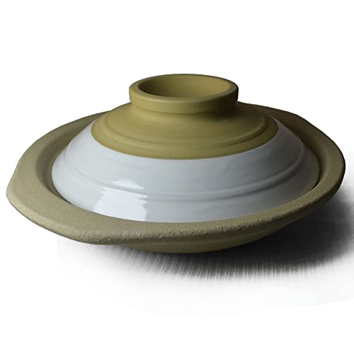 Casserole Clay Dry Pot Heat-Resistant Saucepan Premium Ceramic Bowl With Lid Cook Soup Terrine Black (White Light Saucepan) #TOP2