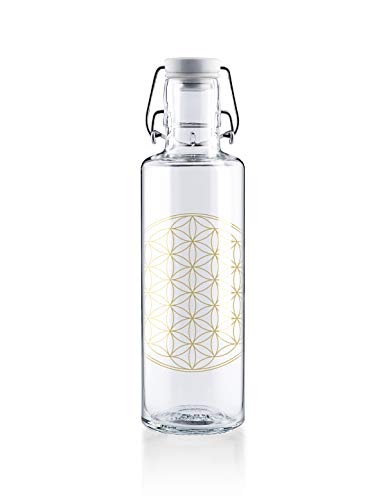 soulbottle 0,6l • 'Flower of Life“ • Trinkflasche aus Glas...