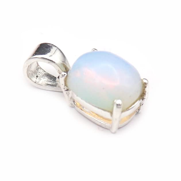 GenericGoyal Jewels Opal Lab-Created Gemstone 925 Sterling Silver Pendant Jewelry GTPE-70, Metal Gemstone, gemstone