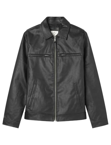 Veste homme Springfield surchemise noire tendance automne blouson léger en PU