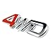 HTTY 3D 4WD 4X4 Pegatina metálica de Metal Estilo para Corolla Auris Prius SsangYong Kyron Rexton Korando Actyon Accesorios (Color Name : 4WD Red)