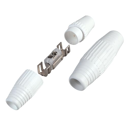 Inbrackets Coaxial Aerial Digital TV Cable Joiner Click and Screw Fit Repair Coupler Extender Adaptor for Coax Cable (1)