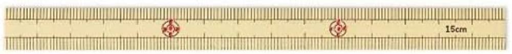 Seeknit - Seeknit Shirotake Bamboo (15cm) Measuring Scale Ruler - 1 Piece, Brown