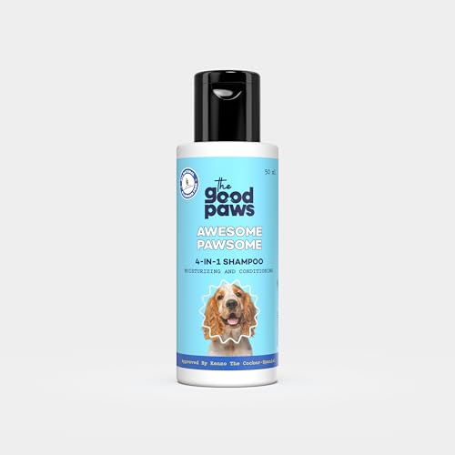 Image of Dog Shampoo | 50 Ml | 4 in 1 - Cleanser, Conditioner, Deodorizer & Moisturizer | with Olive & Wheatgerm Oil