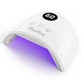 MelodySusie Compact Advanced UV LED Nail Lamp, P-Plus30F Nail Dryer with 3 Timers & Smart Sensor Cures All Gels, Especially Rhinestone Glue, Solid & Liner Gel Polishes for Advanced DIY at Home-White