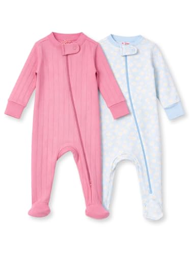 Image of TuddyBuddy Baby Girl's Cotton Printed Full Sleeves Sleepsuit /Footed Rompers for Baby Girl