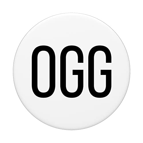 OGG Kahului Airport Code Hawaii Airport Code OGG PopSockets Swappable PopGrip, Black - Image 3