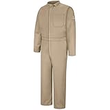 Bulwark Men's Flame Resistant 4.5 Oz Nomex IIIA Classic Coverall with Hemmed Sleeves