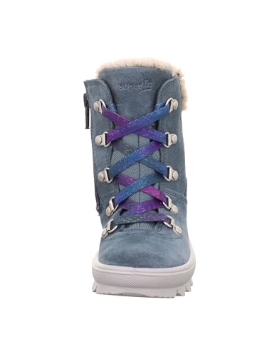 Girl's Modern Snow Boot, Blau Lila 8000, 3.5 UK Wide2