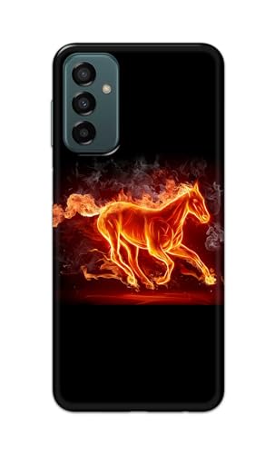 Image of PRINTFIDAA Printed Hard Back Cover Case for Samsung Galaxy F23 5G | Samsung Galaxy M23 5G Back Cover (Fiery Horse) -112