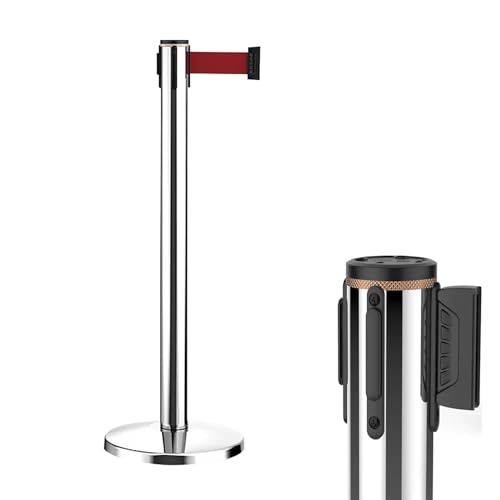 Barrière de file d'attente rétractable pour entrées de supermarché et couloirs de gare fluides