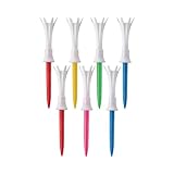 【星野陸也プロ使用ティー】ダイヤゴルフ(DAIYA GOLF) トマホークティー ロング 7本入 高さ調節可能 飛距離アップ 高耐久 折れにくい 見つけやすい ゴルフ規則適合 日本製 ティーアップ高40~50mm TE-516 A カップ部ホワイト