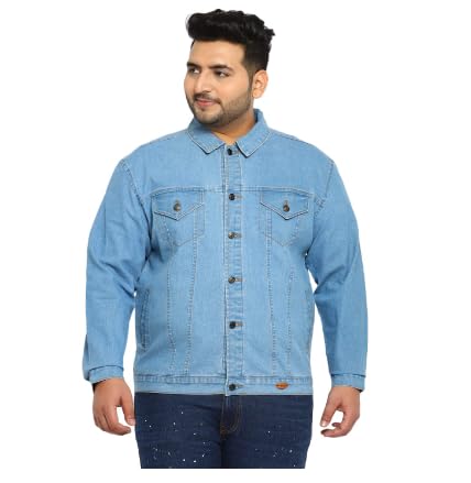 Image of Classic Denim Jacket, Medium Wash Blue, Button Front, Long Sleeve