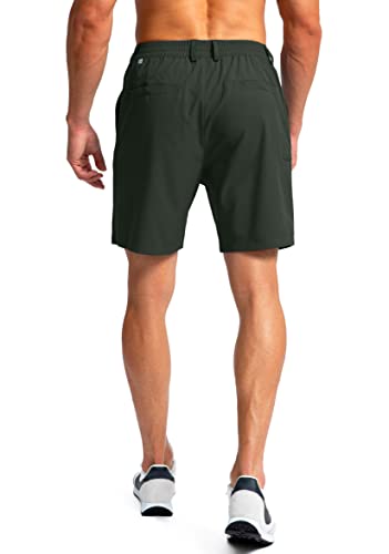 Image of Pinkbomb Men's Golf Shorts with 6 Pockets Stretch Quick Dry Hiking Work Dress Shorts for Men