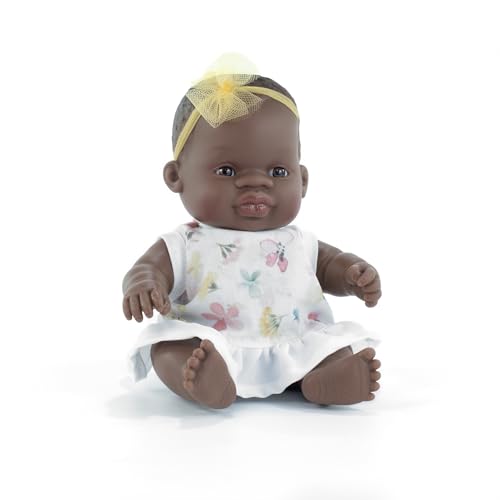 Muñeca bebé Miniland 8.25 pulgadas Afroamericana miniatura 1