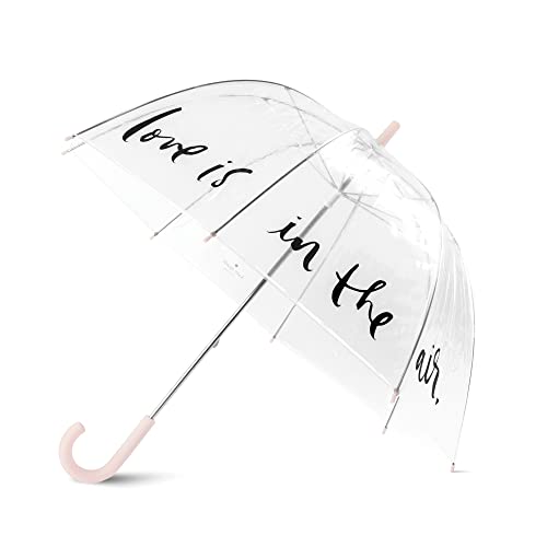 kate spade new york Clear Umbrella for Rain Large Bubble Umbrella for Weddings Love Is In The Air