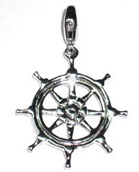 Sterling Silver Ship’s Wheel Charm