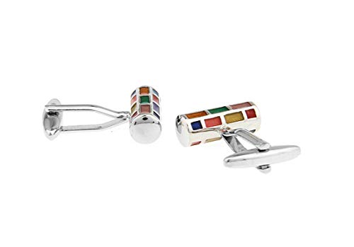 Set de Mancuernillas para Hombre Daesar Vintage Plateadas miniatura 3