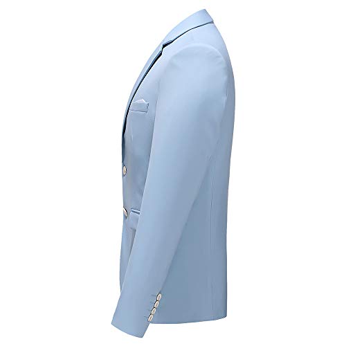 UNINUKOO Mens Suit Slim Fit 1 Button 2 Piece Wedding Party Holiday Solid Color Tux Suits for Men3