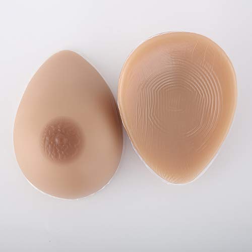 Prothèse de sein en silicone marron bonnet C 800g auto-adhésive