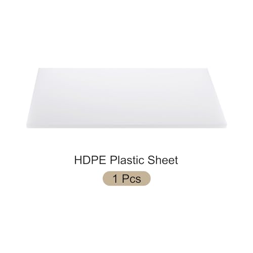 Image of 24 inch x 12 inch x 1 /2 inch HDPE Plastic Sheet, High Density Polyethylene Sheet Cutting Board White Solid Block, [for DIY, Home Floor]