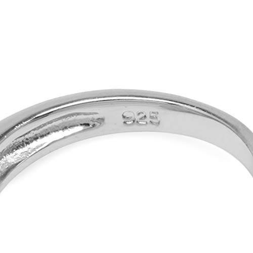 Silvershake Genuine Birthstone Gemstone 925 Sterling Silver Classic Solitaire Anniversary Engagement Ring Jewelry for Women4