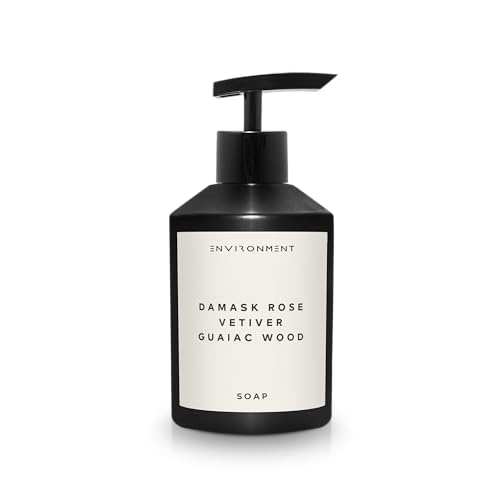 Environment Inspired by 5-Star Hotels Fmt Hand Soap, 300 Milliliter Luxury Liquid Hand Soap (Damask Rose, Vetiver, Guaiac Wood), Kitchen and Bathroom Essential, Vegan and Cruelty-Free