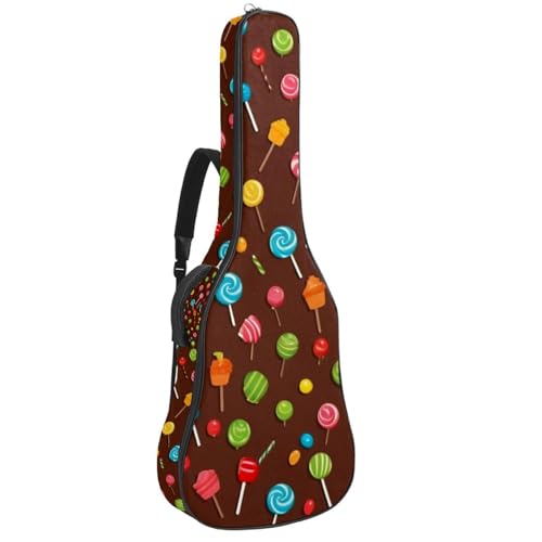 NUEAHEDN Acoustic 40/41/42 Inch Summer Fruit Large Capacity Guitar Gig Bag 0.4Inch Extra Thick Sponge Overly Padded, with Two Storage Pockets, Waterproof Guitar Case