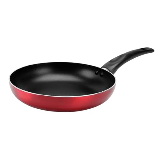 Sitram 711900 Poêle en Aluminium pressé CHERRY Ø 24 cm - Revêtement anti-adhésif - Coloris Rouge métallisé - Tous feux dont induction