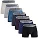 Produktbild INNERSY Herren Boxershorts Baumwolle Unterhosen Männer mit Eingriff Retroshorts Lang 7er Pack (L, Mehrfarbig)