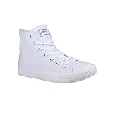 Elara Unisex Sneaker Bequeme Sportschuhe für Damen und Herren Low top Turnschuh Textil Schuhe CA014/CB019 AllWhite 45