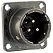 AMPHENOL INDUSTRIAL PT02A-12-3P CIRCULAR CONN, RCPT, SIZE 12, 3POS, BOX (5 pieces)