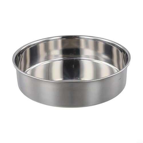 Molde redondo de acero inoxidable para la preparación de pasteles a base de horno con propiedades resistentes al calor para un rendimiento sostenido (B20CM)