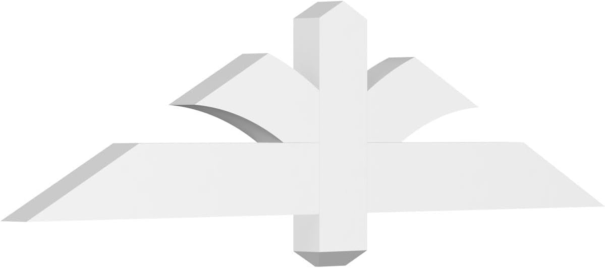 48"W x 12"H x 2"D x 4"F, 6/12 Pitch, Redmond Signature Urethane Gable Bracket, Primed Tan