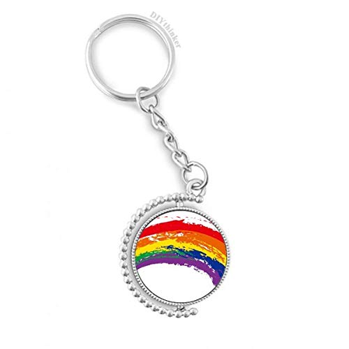 Llavero LGBT con orgullo trans y gay en un práctico anillo giratorio