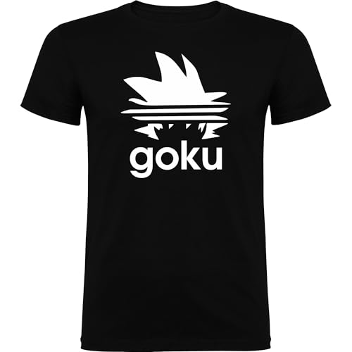 Traineando - Camiseta Dragon Ball Hombre - Camiseta Goku Hombre - Regalo Frikis - 100% Algodón Cuello Redondo. (FR/ES, Letras, S, Regular, Regular, 1, Negro)