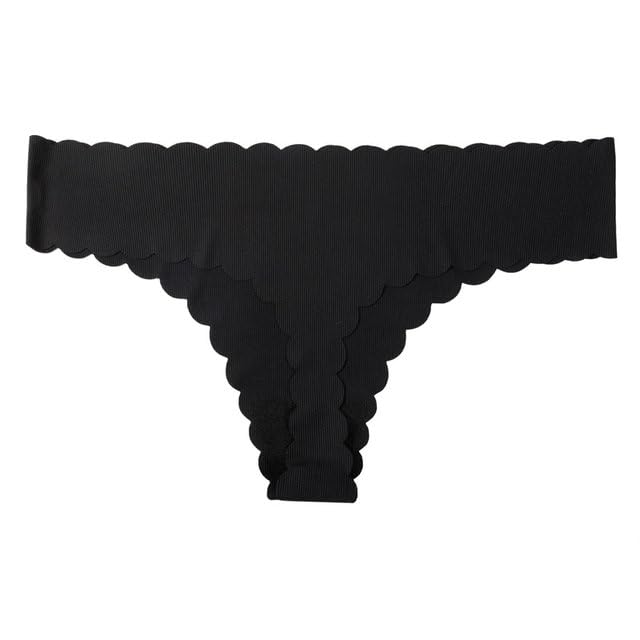 Women Ice Silk G-String Thong Panties Fancy Seamless Thongs Underwear Lingerie (Waist 26 to 32)-image-7