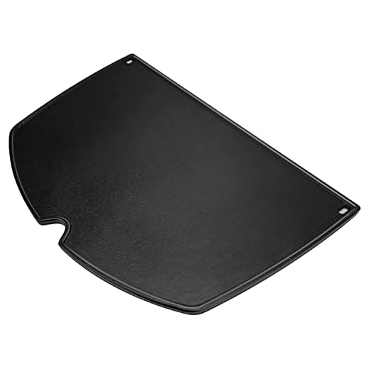Denmay 6560 45,2 x 31,5 cm Gusseisen Grillplatte für Weber Q300 Q320 Q3000 Q3200 Q3400 Gasgrills, Grillpfanne Ersatzteil, Gusseisen Griddle Platte zubehör für Weber 6506