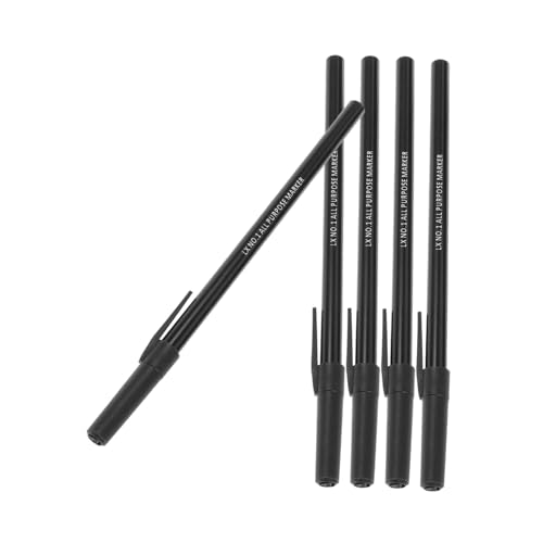 STOBAZA 5 piezas Rotuladores Permanentes para Ropa Negro Marcador Multiusos para Lavandería Bolígrafos para Etiquetas de Prendas Resistentes al Agua Escritura Suave y Duradera