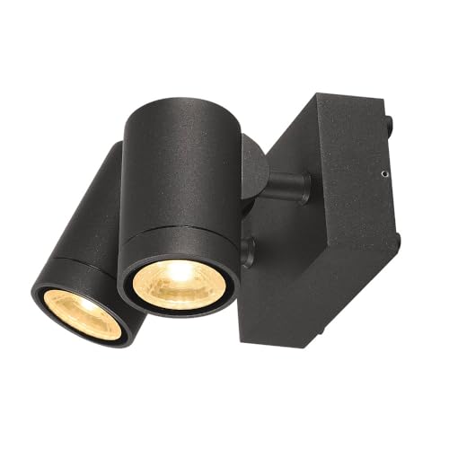 Éclairage LED SLV HELIA anthracite 16W en aluminium verre pour mur et plafond