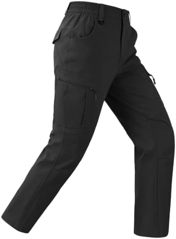 Mens Hiking Pants Waterproof Cargo Work Pants Lightweight Nylon Q...